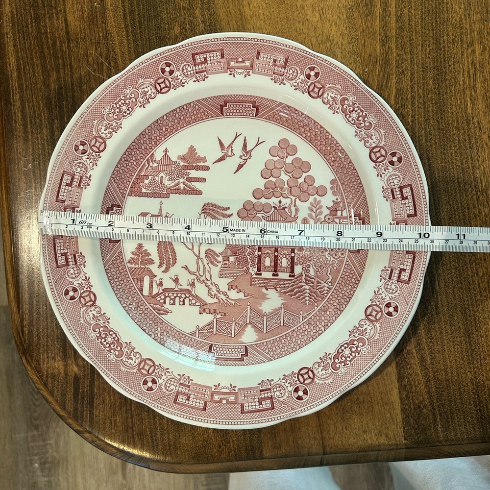 Pair of Spode Archive Collection Plates Georgian Series - Willow and Rome - Picture 11 of 14
